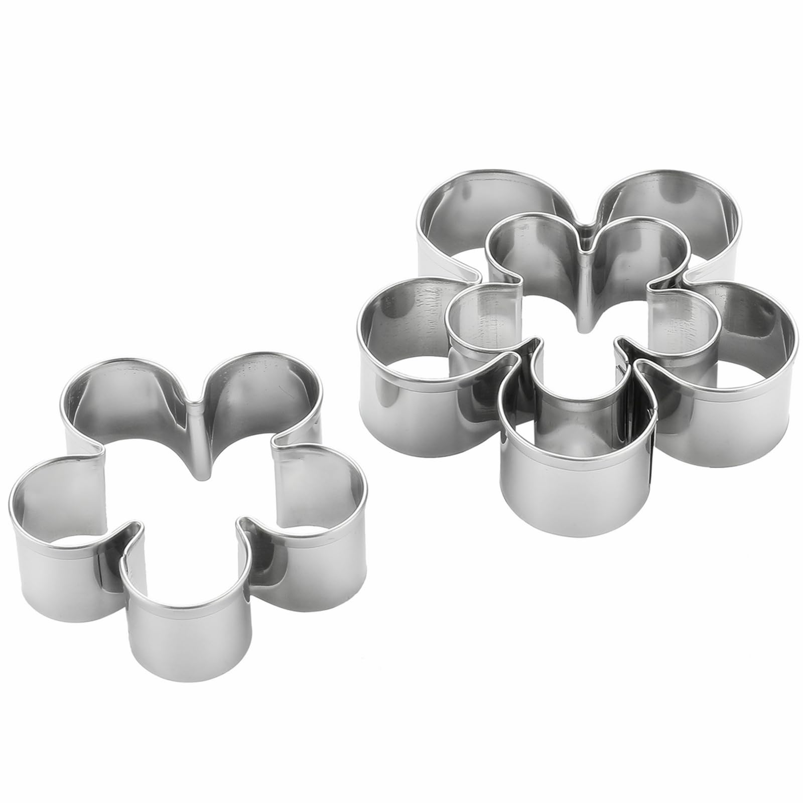 Moldes de galletas en forma de flor de 3 piezas, Cortador Galletas de Acero Inoxidable con Pétalos de Rosa para Fondant, Galletas, Repostería, Arcilla para Hornear