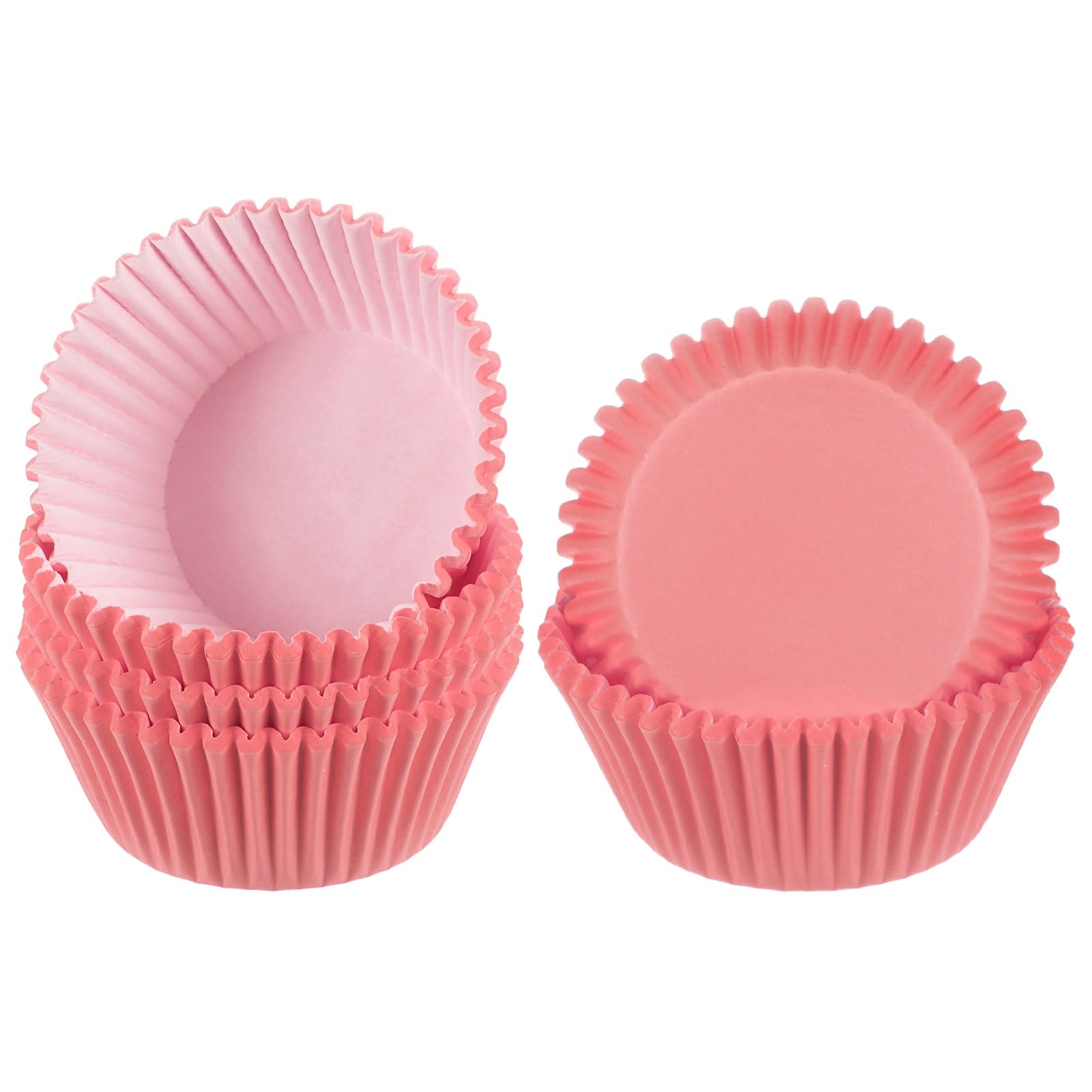 M METERXITY 100-Pack Standard Cupcake Liners for Baking, Greaseproof Cupcake Wrappers for Wedding/Birthday/Party/Christmas[Pink]