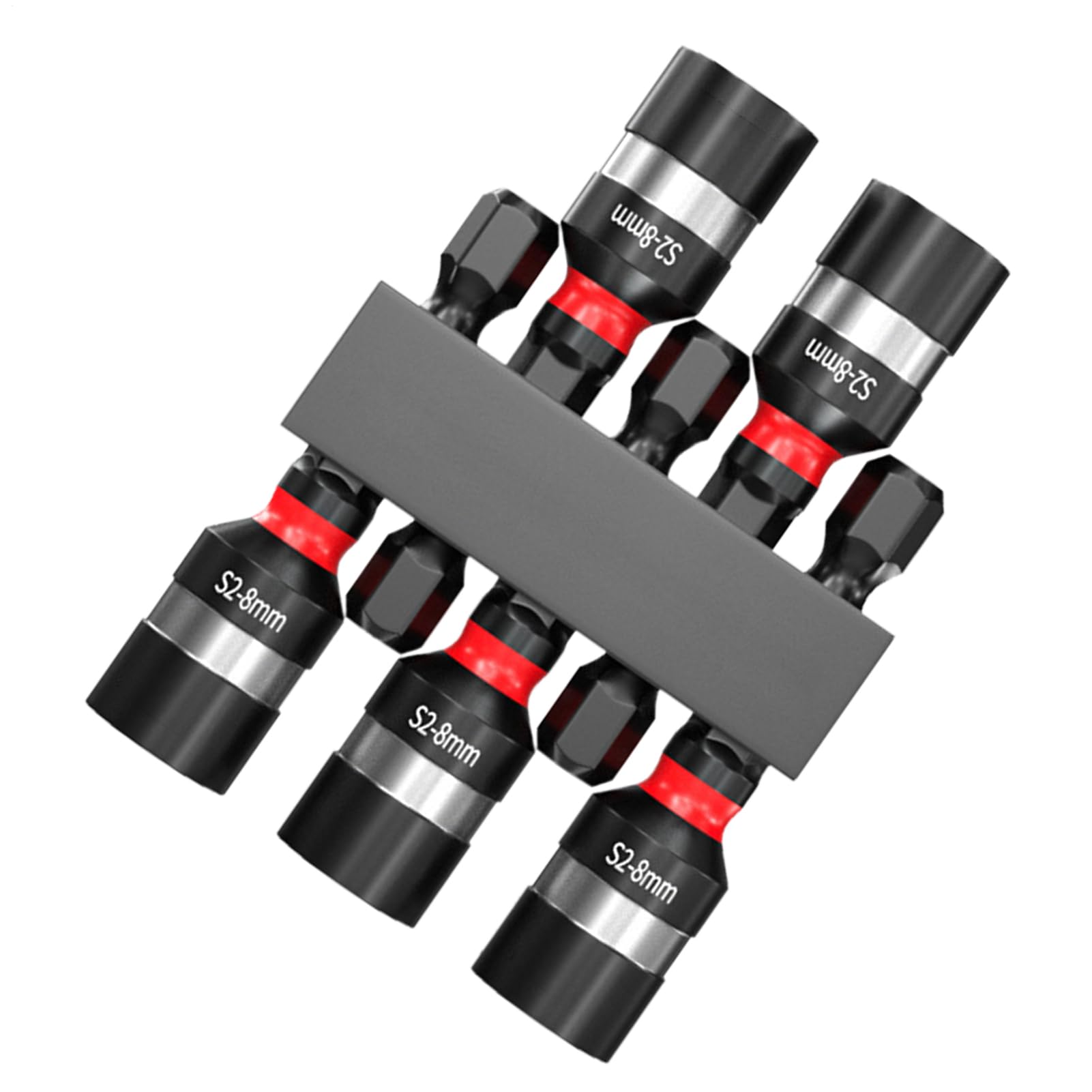 Ensemble de 5 douilles clé magnétiques anti-chute à tige hexagonale pour visseuse et perceuse