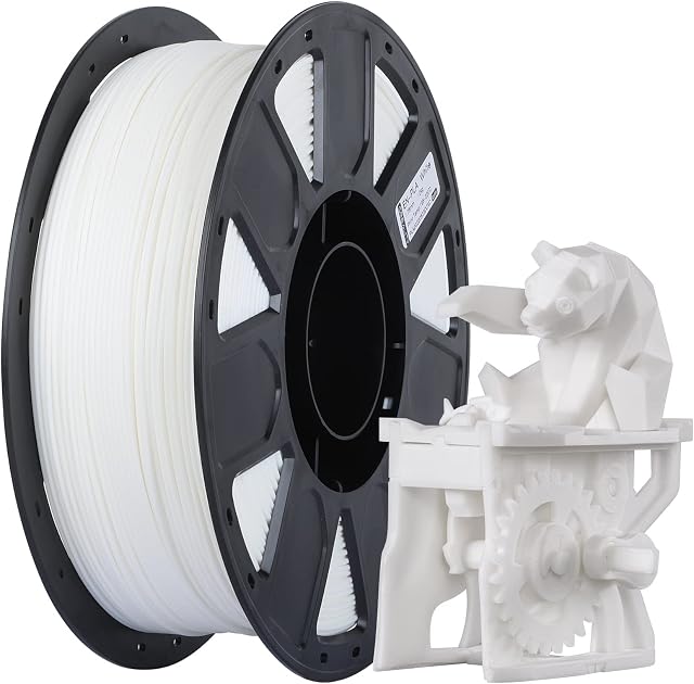 Creality 3D Printer Filament 1.75mm, Ender PLA Filament No-Tangling Smooth Printing Without Clogging No Warping, Fit Most FDM 3D Printers, 1kg Spool, Dimensional Accuracy +/- 0.02mm, White
