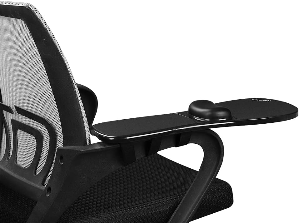 SKYZONAL Home Office Computer Arm Rest Chair Armrest Mouse Pad Mat Wrist Support Black (Please Measure Chair arm Rest Size and Confirm Our Straps Size Before Ordering)