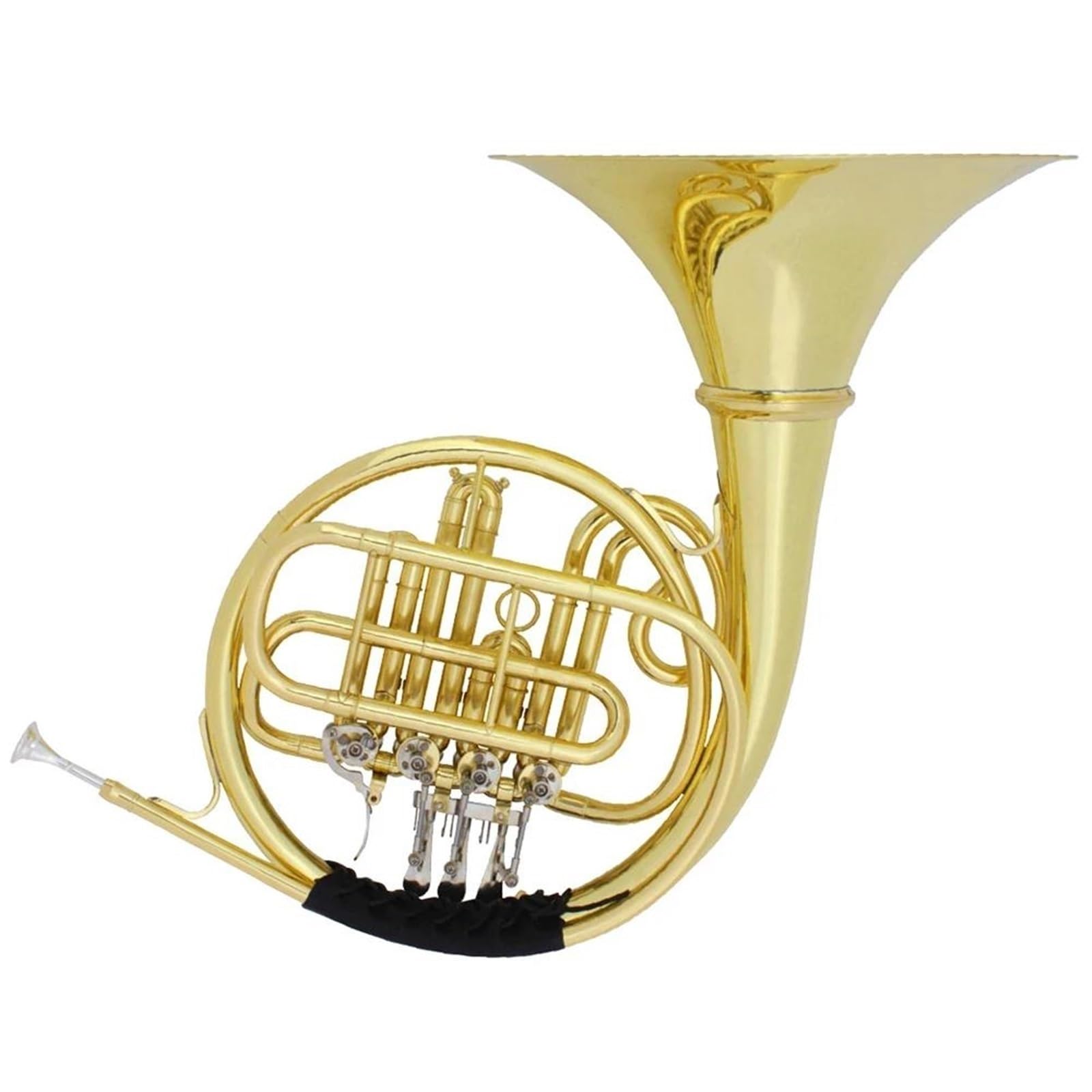 Róg Francuski Instrumenty Muzyczne 4 Klawisze Pozłacany Francuski Róg F Klucz Bb Klucz Podwójny Rząd Mosiężny Instrument Muzyczny