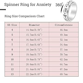 OreilleStar Anxiety Ring for Women Fidget Ring: Anxiety Relief Items Spinner Rings for Anxiety Silver Moon Star Fidget Rings for Anxiety for Women Anxiety Rings