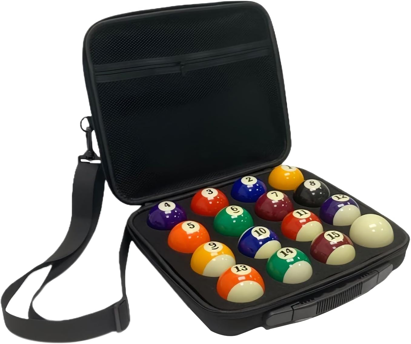 Genérico Ball Storage Case - Table Accessories Organizer with Carrying Handle and Strap | Portable Bag for Game Night at Home, Club, Outdoor Event l