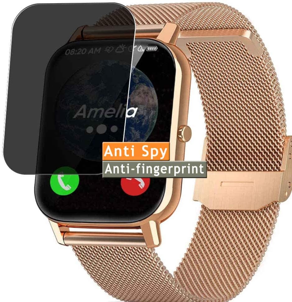 Vaxson Privacy Screen Protector, compatible with Dachma T8 PRO 1.7" Smart Watch smartwatch, Anti Spy Guard Film Protectors Sticker [NOT Tempered Glass]