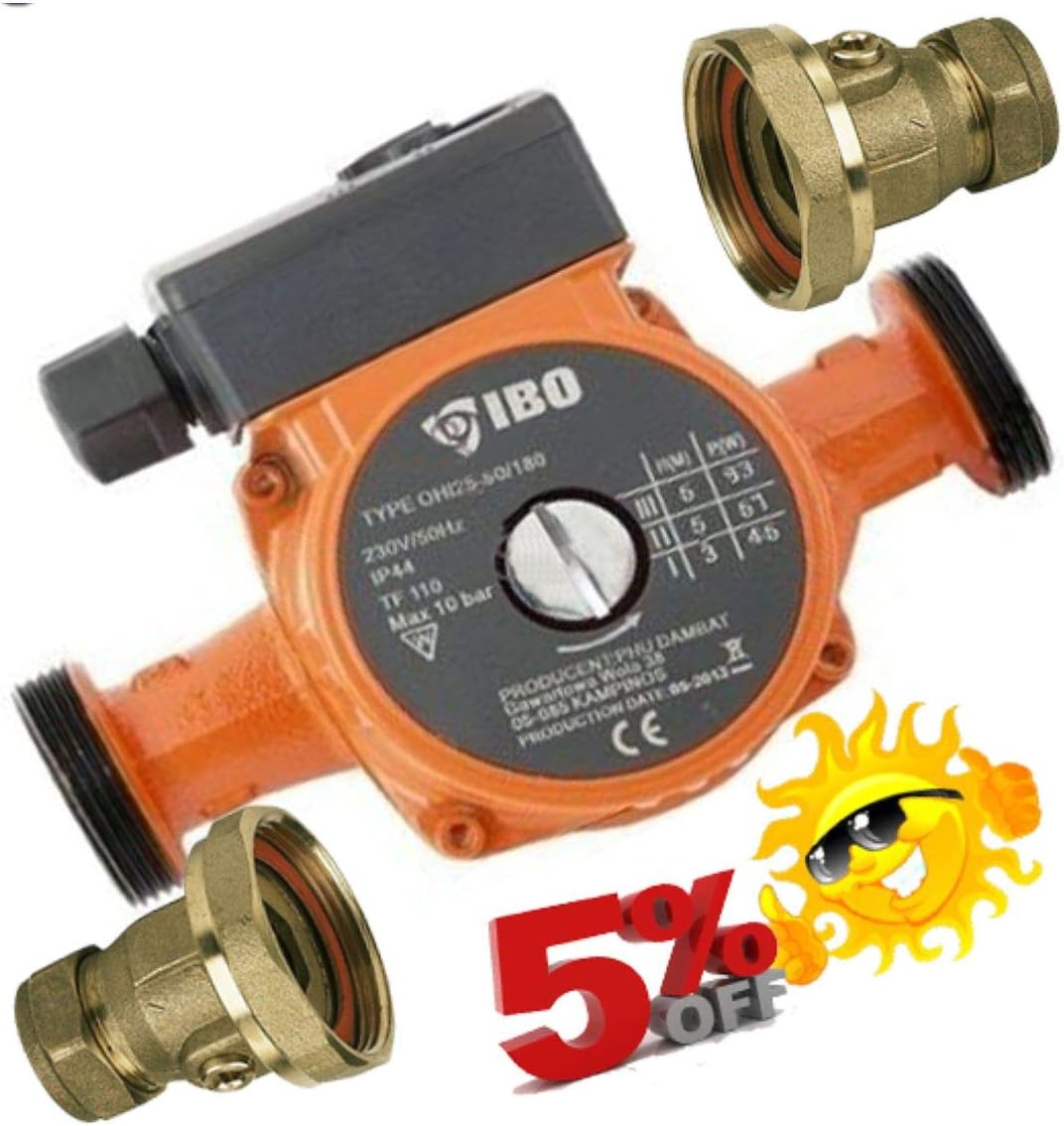 Central Heating Circulator Pump for HOT Water Heating System VALVES. 28MM