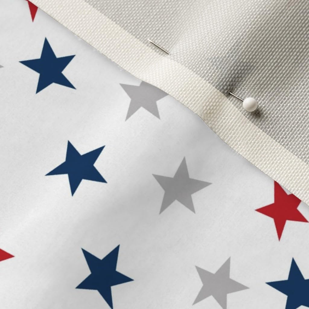 Spoonflower Fabric - Stars USA America Red White Blue July 4Th Patriotic Stripes Printed on Upholstery Velvet Fabric Fat Quarter - Upholstery Home Decor Bottomweight Apparel