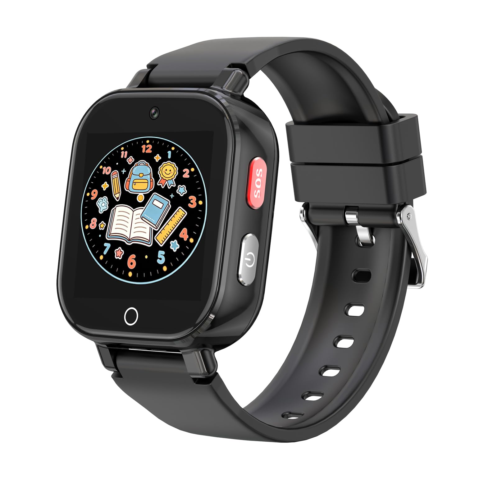 4G Smartwatch Bambini, Orologio GPS Bambini con Videochiamate Impermeabile | Chat Vocale Modalità Classe Sveglia Contapassi Fotocamera Calcolatrice, Smart Watch per Ragazzi e Ragazze Regalo Grigio Scuro
