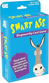 University Games | Smart Ass Bingeworthy Tuck Box Card Game, Perfect for Game Night on The Go for 2 or More Players Ages 12 and Up