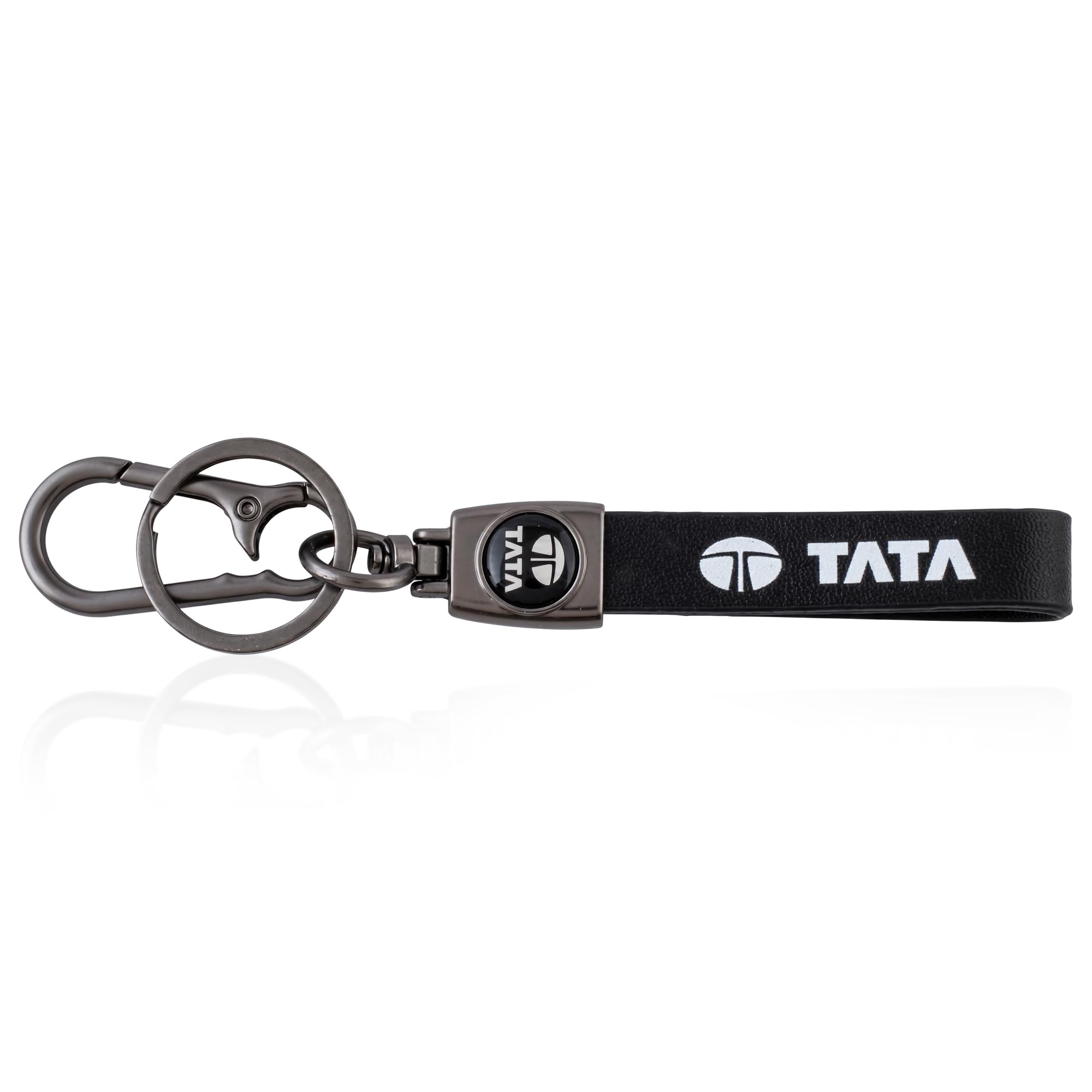 Memoir Pure Leather Keychain compatible with TATA SUV Keychain