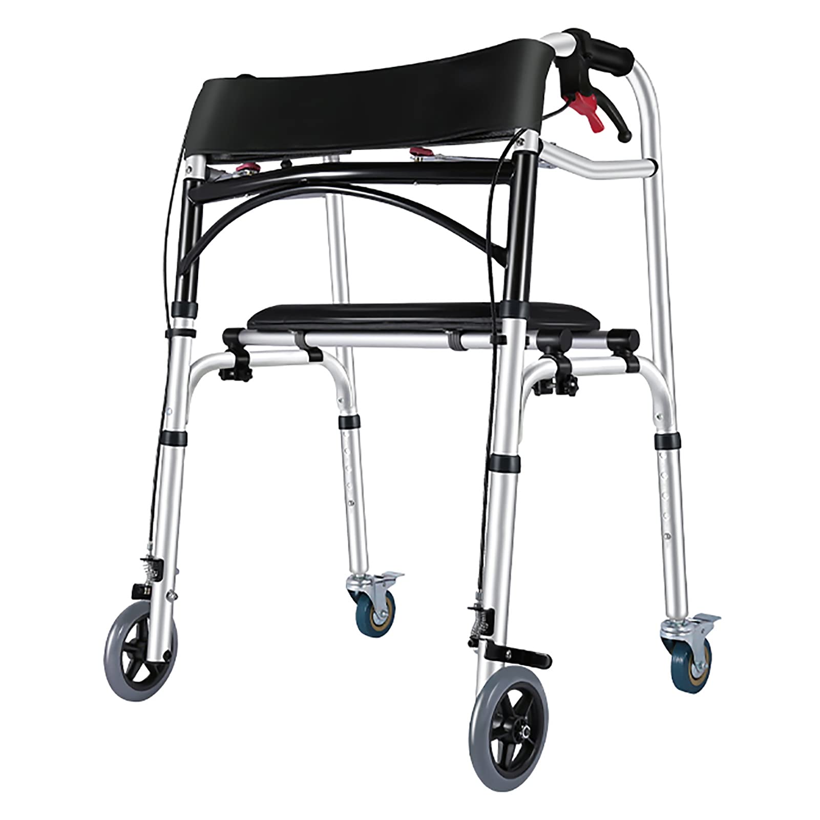 Buy LLA Extra Wide Rollator Walker, Adjustable Height Tall Folding
