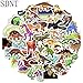 Produktbild BLOUR 50 PCS Dinosaurier Tier Aufkleber Jungen Spielzeug Jurassic Anime Coole lustige wasserdichte Aufkleber auf DIY Cups Skateboard Auto Laptop Aufkleber