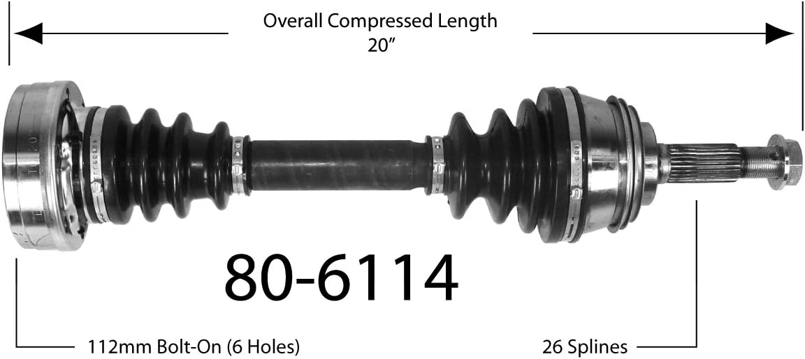 Empi 806114 CV Joint HalfShaft Assembly Automotive