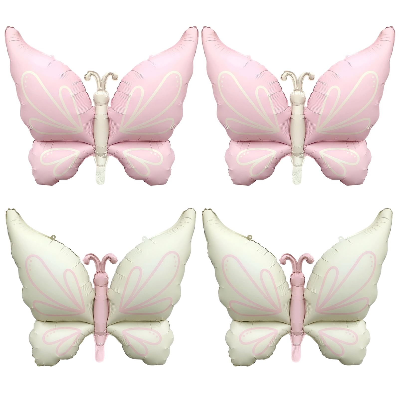 4 PCS Butterfly Balloons, Fairy Balloons for Themed Party Decorations, Whimsical Celebration Decor with Elegant Butterfly Design, Perfect for Birthday Parties and Special Events
