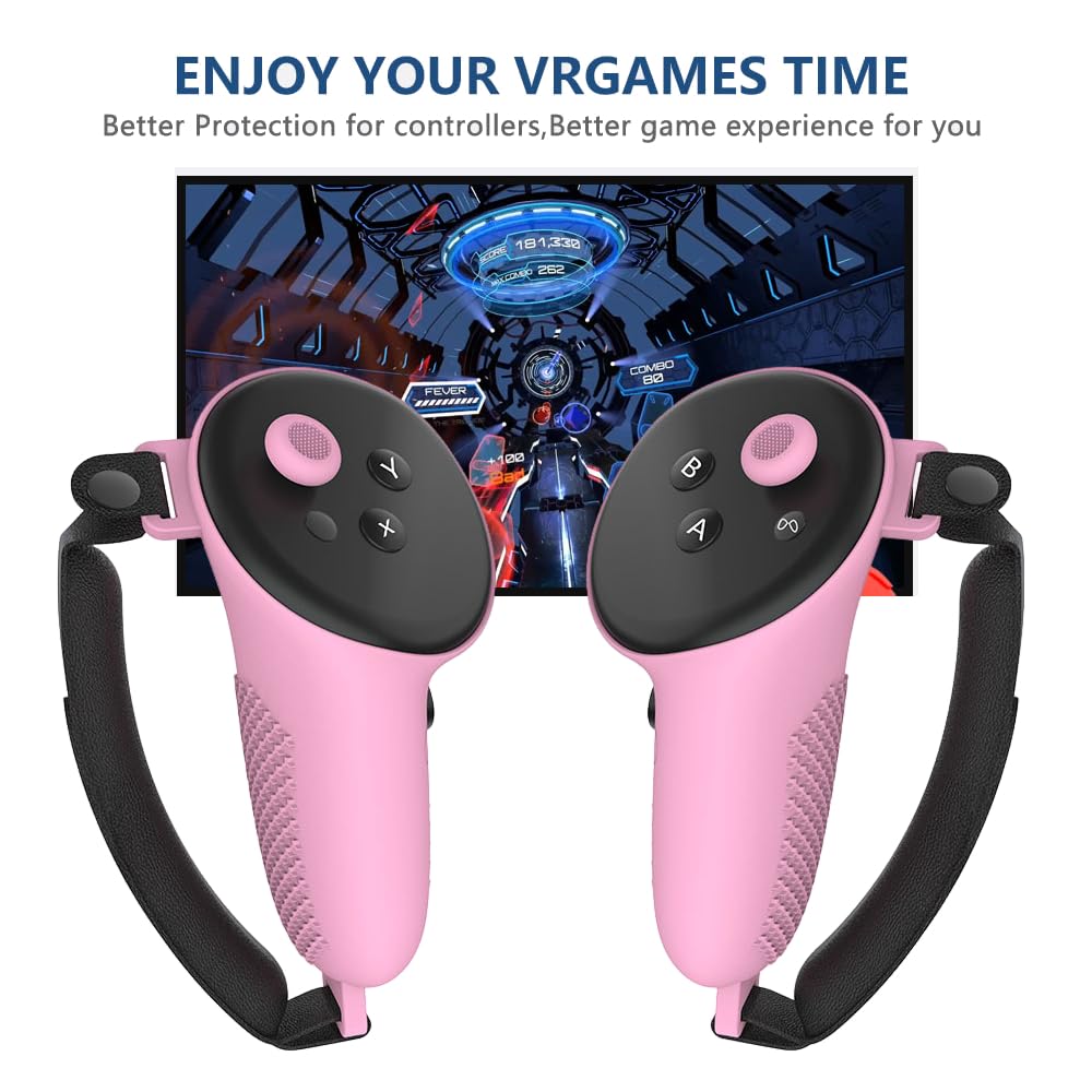 Compatible avec les accessoires Meta Quest 3, coque de VR, masque facial en silicone avec coussinet de nez de rechange, housse de poignée de manette Quest 3, couvercle de protection pour les yeux