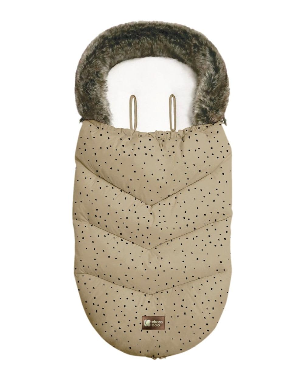 Kikkaboo chancelière pour poussette Luxury fourrure couverture de pied amovible, coloris:beige