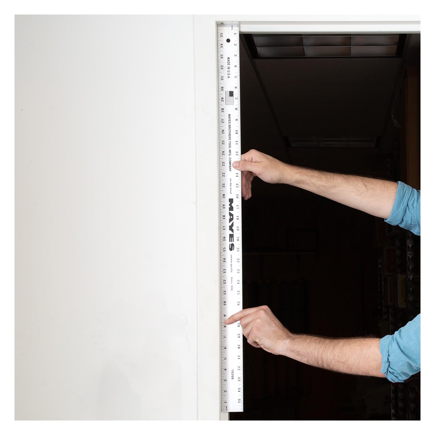 Snapklik.com : Mayes 10208 36 Inch Straight Edge Aluminum Ruler, Heavy ...
