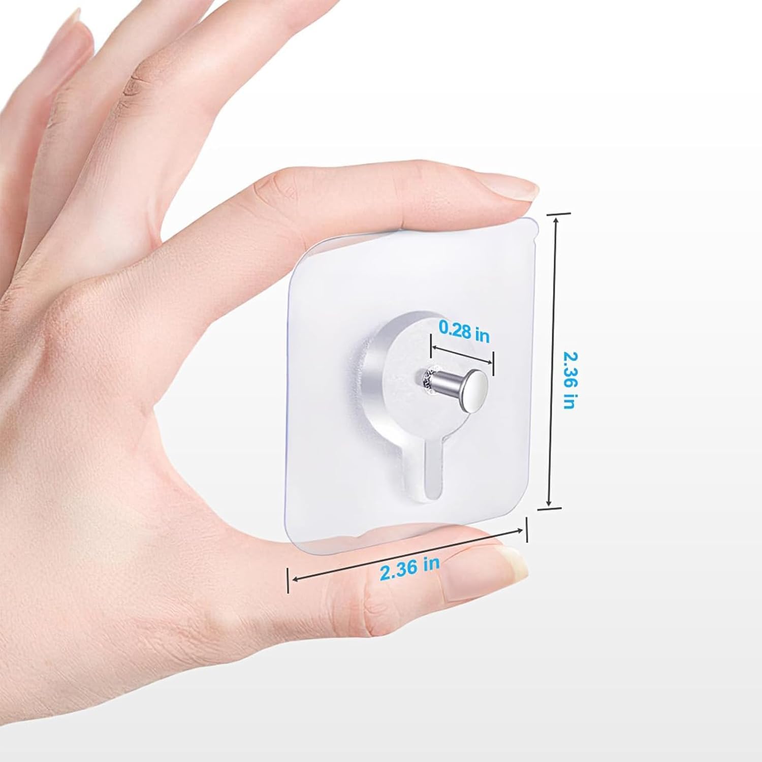 Xspring Yapışkanlı Duvar Kancaları, 20'li Paket Çivisiz Asıcı, Fotoğraf Çerçeveleri için Su Geçirmez ve Yağa Dayanıklı Duvar Askıları, Dekorasyon ve Banyo Mutfak Askıları, Anahtarlık