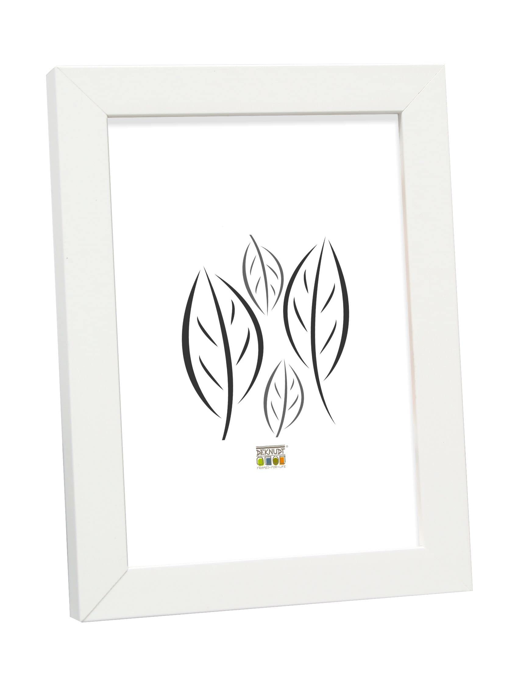 Cadre photo bois blanc 20x40 cm Deknudt pour illuminer votre salon ou couloir