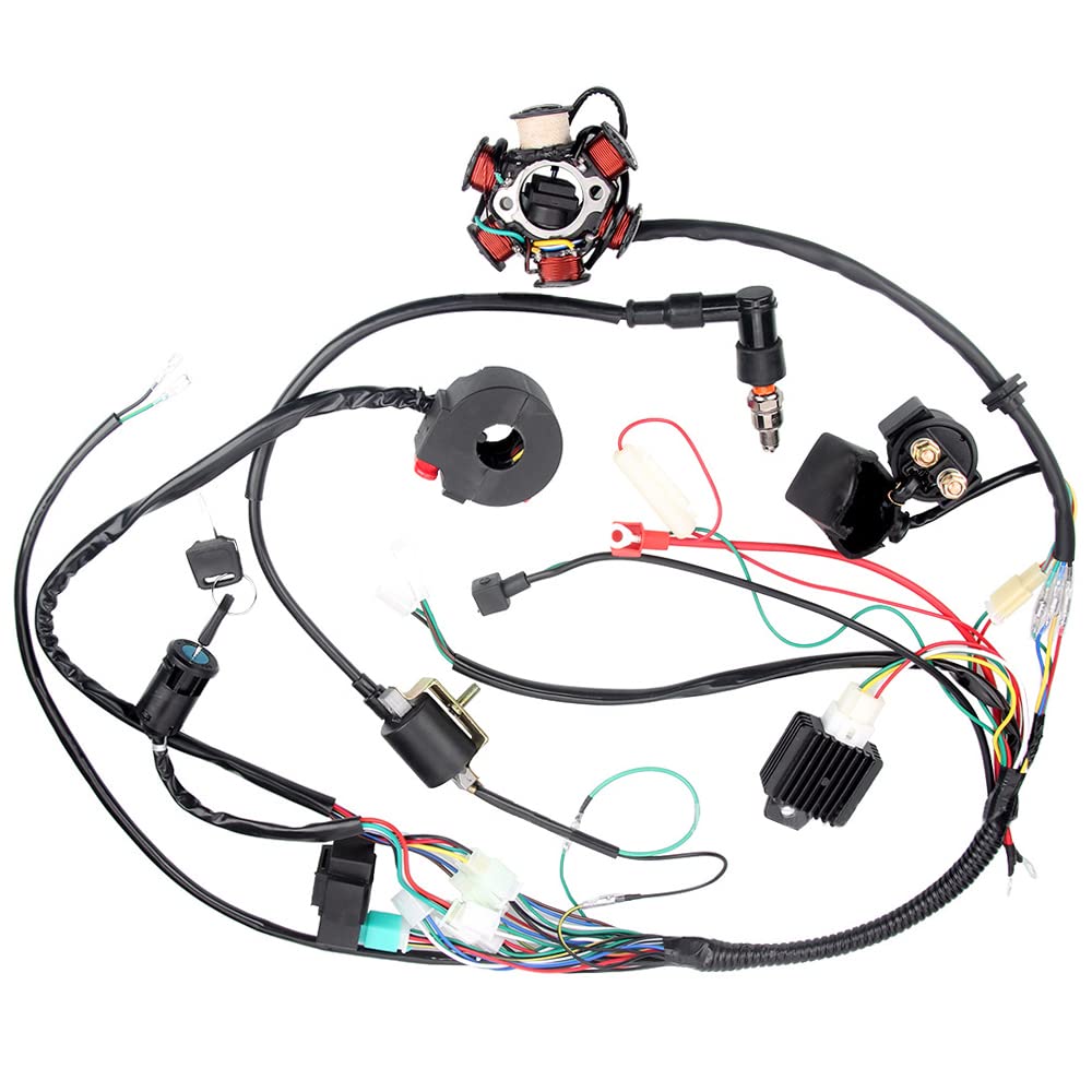 Kit di accensione CDI per cablaggio, Kit di accensione CDI per cablaggio adatto per quad cinesi con avviamento elettrico 50cc 70cc 90cc 110cc 125cc