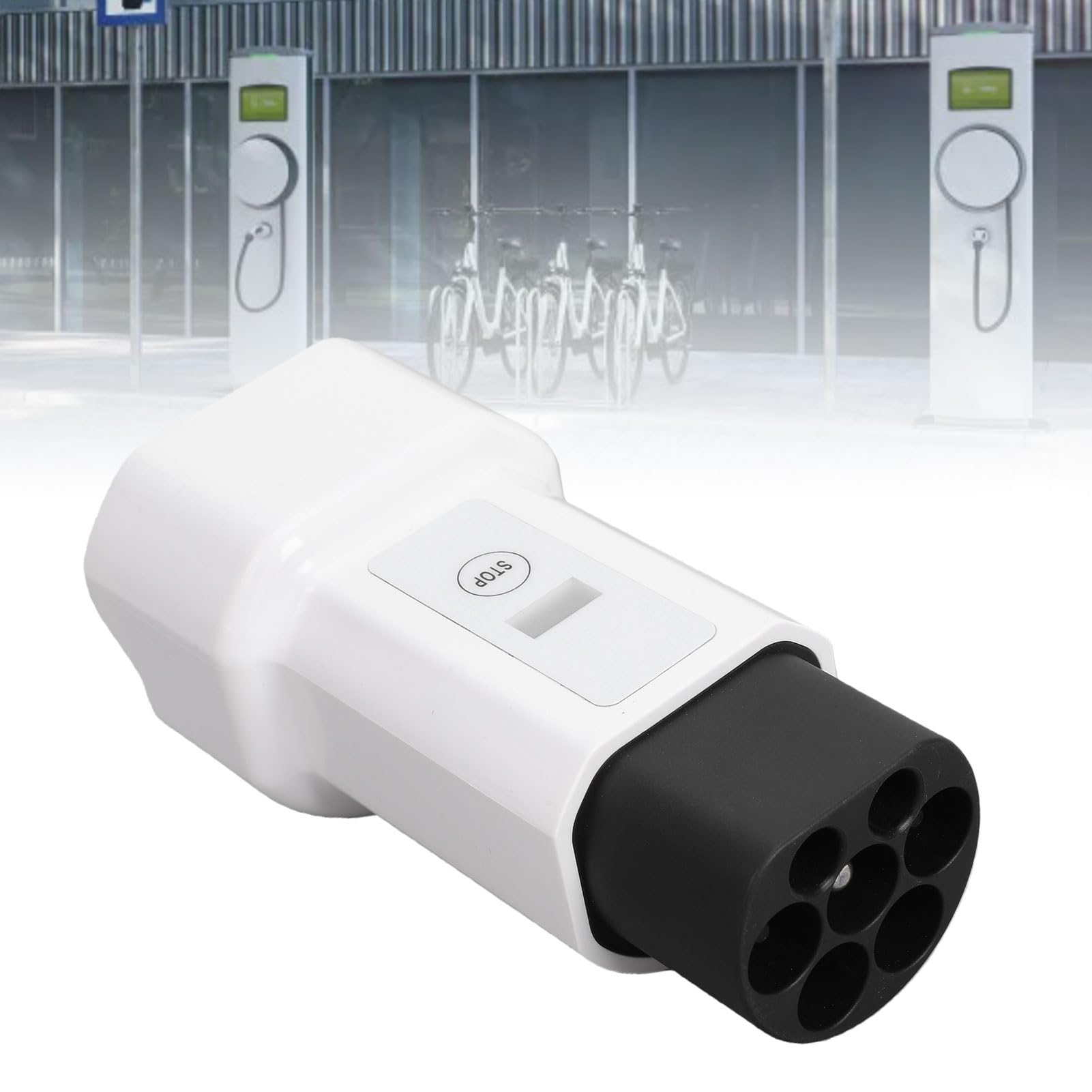 Fockety EV Ladeadapter, 250 V, 16 A, 3,5 KW, Plug and Play Typ 2 Elektrofahrzeug Adapter, EV Adapter, Ladegerät, EVs Ladeanschluss für Camping