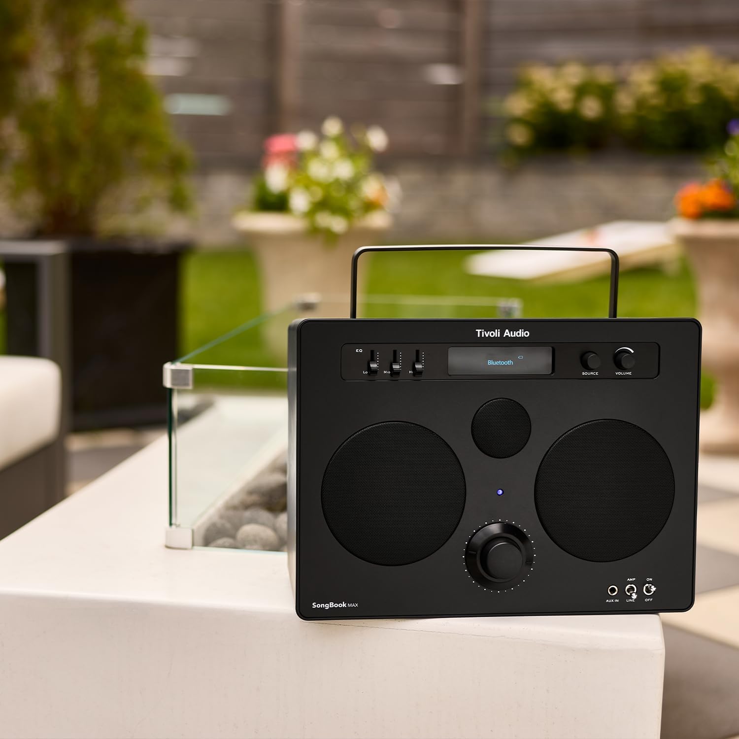 Tivoli Audio SongbookMax, Premium Bluetooth Sound System with 1/4" Auxiliary Input and Built-in Preamp(Parent) (Black/Black)