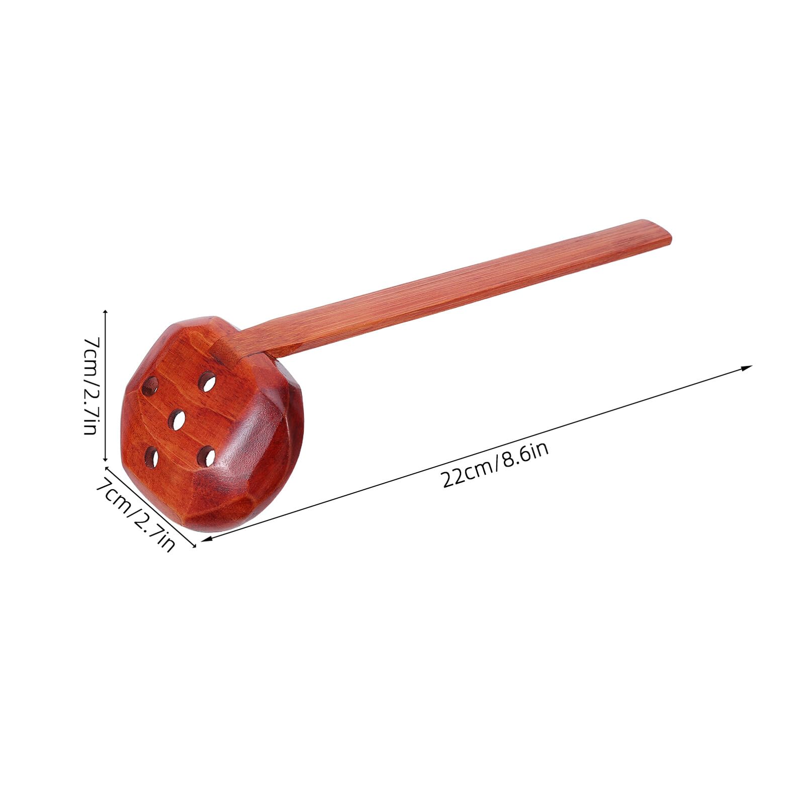iplusmile Cuillère à Égoutter en Bois de Nanmu à Fentes, Louche Cuisine Multifonction Résistante la Chaleur Manche en Bois, pour Buffet, Ramen et Service à Table, Ustensile la Cuisine
