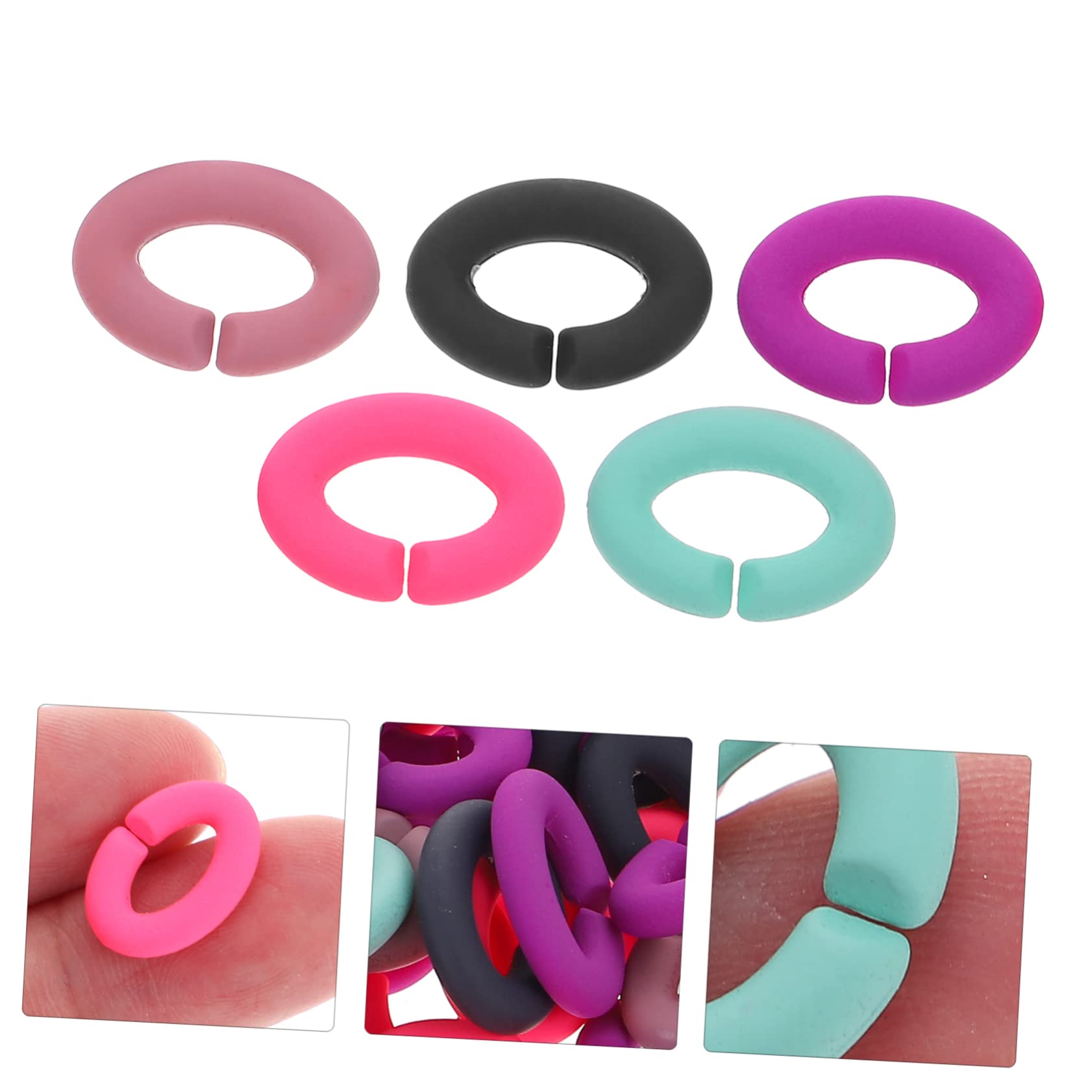COHEALI 250pezzi Anelli Di Collegamento Acrilico Colorati Per Braccialetti e Accessori Fai Te Anelli Portachiavi e Catene Per Borse Materiale Sicuro e Amichevole Design Semplice e