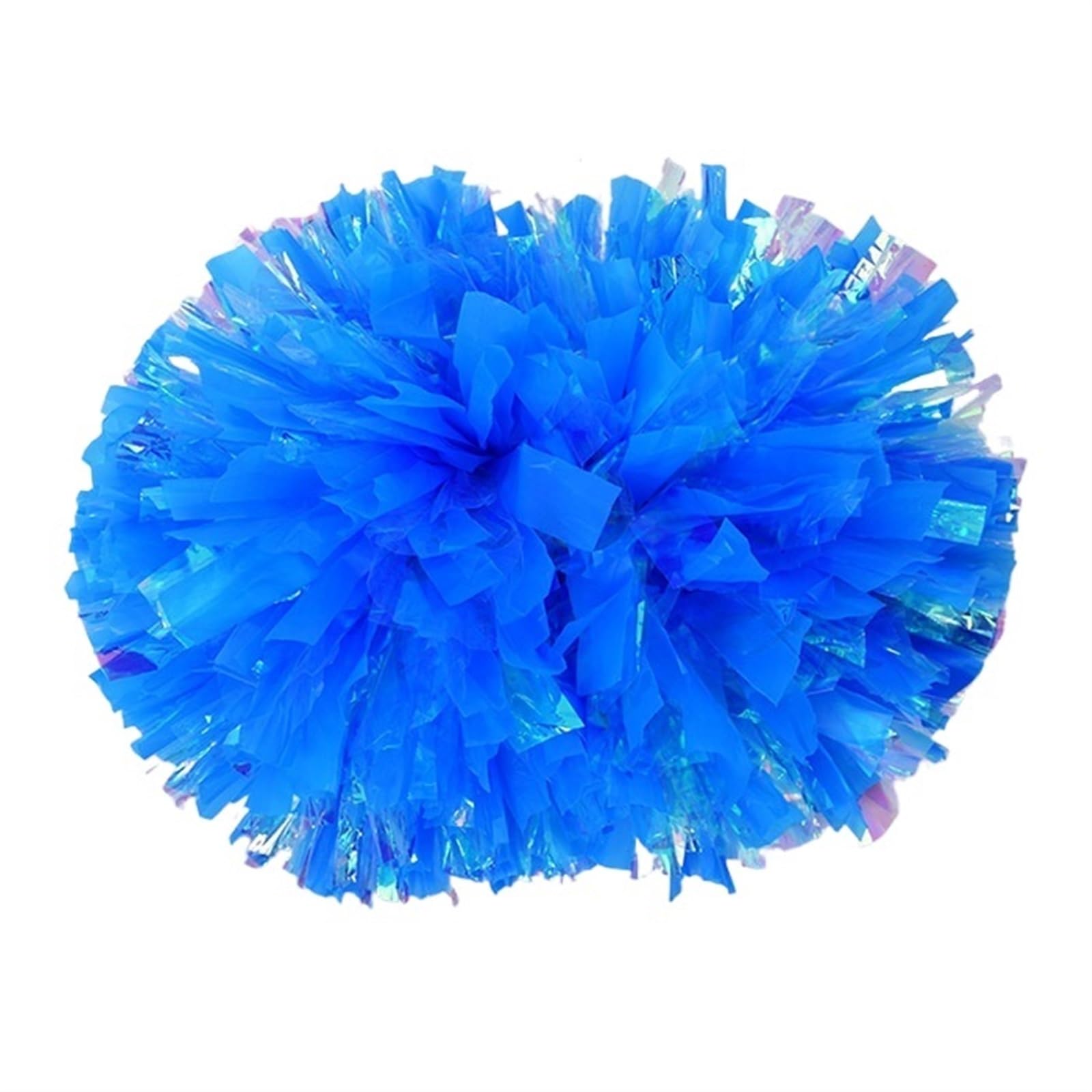 ZWCSHUU Cheerleader Pom Poms 2pcs Plastic Cheerleader Pom Poms Girl Cheer Refueling Props Cheerleading Baton Handle NonFading Pompoms(Blue,30cm)