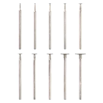 10pcs T Shape Diamond Burr - 3/32 Shank Mini Channel Cutting Burs Diamond Mounted Stone Carving Bits for Rotary Tools Includes Dremel