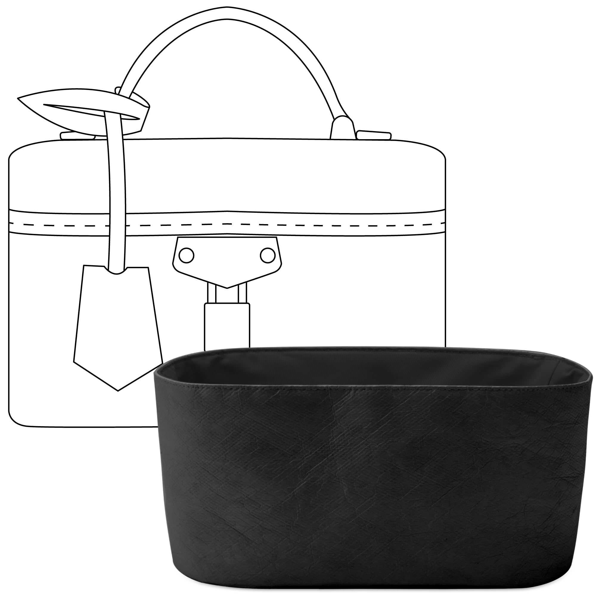 Organiseur de sac étanche pour vanity LV avec porte-gobelet intégré