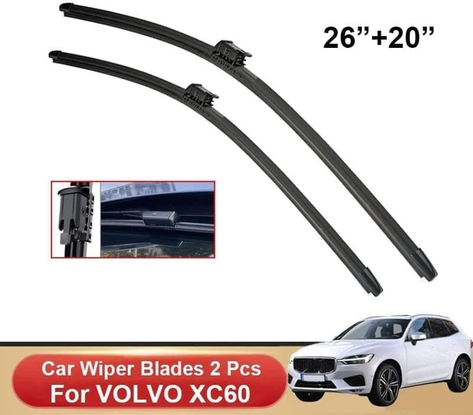 Balais D'essuie-glace Avant Pour Volvo XC40 2017 – 2023, 2 Pièces, Accessoires De Fenêtre De Pare-brise 2018 2019 2020 2021 2022