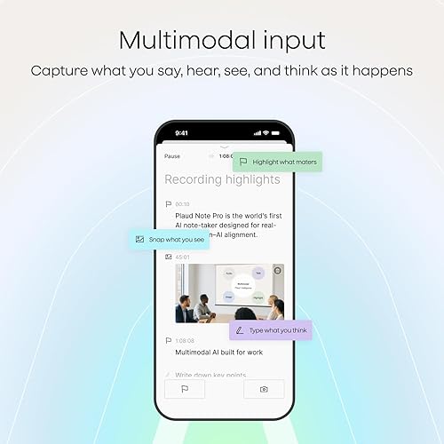 Miniatura 3 de Plaud Nota Grabadora de voz AI, dispositivo para tomar notas AI, transcribir y resumir, compatible con 112 idiomas, grabadora de audio digital azul