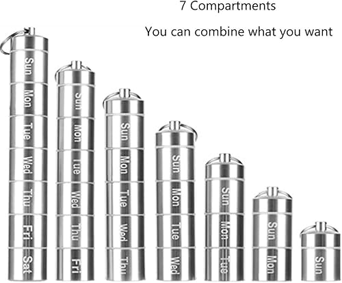 Miniatura 3 de FAYALA Pastillero impermeable para 7 días, pastillero de viaje, contenedor portátil para medicina, organizador de píldoras hermético diario