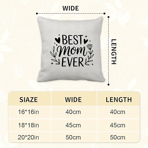 Miniatura 2 de Moms Valentines Day Gifts Accent Pillow Covers 18X18 for Mom Birthday Best Mom Presents Mama Gift Mama Bear Gifts Velvet Pillow Case Indoor Home