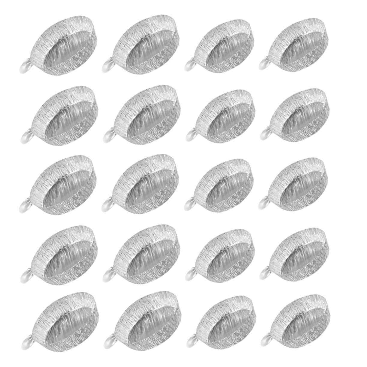 Zerodeko 250pcs Aluminum Foil Weighing Trays Lightweight High Resistant Weighing Pans for Dry Powder and Liquid Measurement for Labs and Home Use