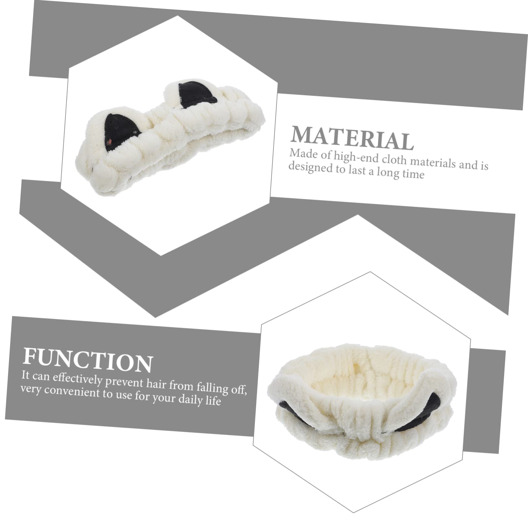 FRCOLOR 5piezas Diadema De Maquillaje Elástica Para Mujeres Banda De Cabello Deslizante Para Lavado De Cara y Cosméticos Accesorio De Chic y Elegante