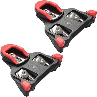 HAMAEN SPD Bike Cleats for Indoor & Outdoor Cycling,Travel Essentials 6 Degree Float Bicycle Clips for Road Bike Shoes, Compatible with Shimano Shoes, Peloton Shoes, Look Delta Pedals Systems