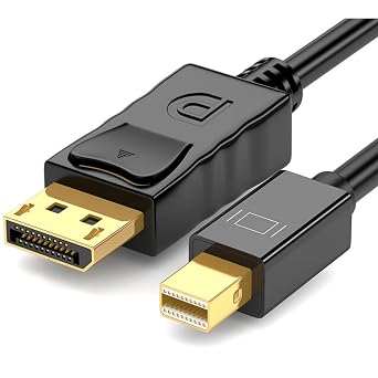 كابل vienon Mini DisplayPort إلى DisplayPort، Mini DP إلى DP، جاهز بدقة 4K، مطلي بالذهب، 6 أقدام