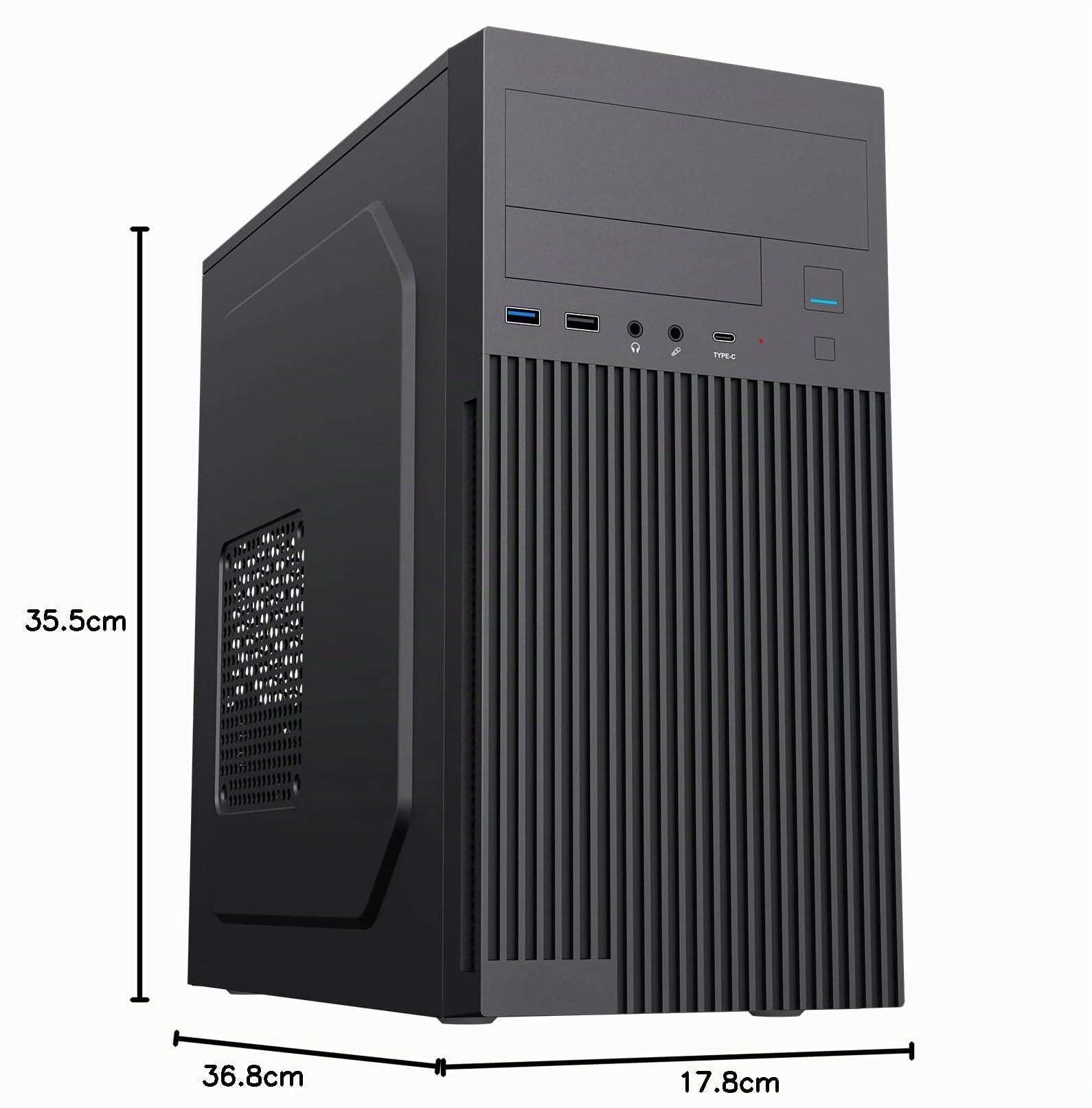 Itek Case PILOT Z23 Lite - 23L - Mini Tower mATX con psu da 500W PSU - Type-C - USB3 e USB2