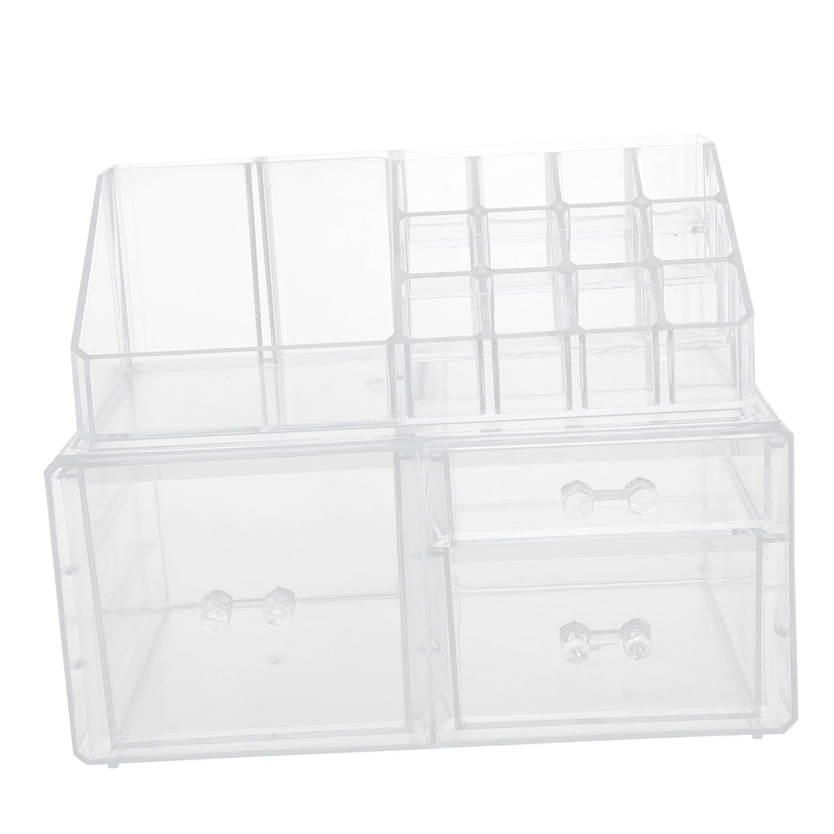 Scatola Portaoggetti da Scrivania Cassetto, Plastico Trasparente | Organizzatore per Toletta, Scomparti Multipli per Pendenti e Orologi, Uso Pratico e Conveniente