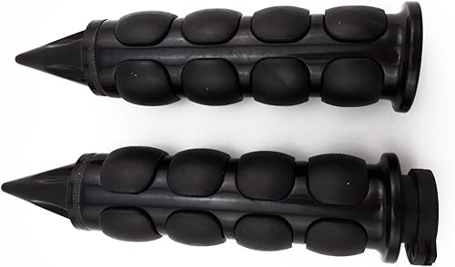 Miniatura 2 de Empuñaduras de goma de aluminio para motocicleta de 1 pulgada / 0.984 in para manillar Suzuki Kawasaki Yamaha Throttle Grips Bar Extremos (negro)