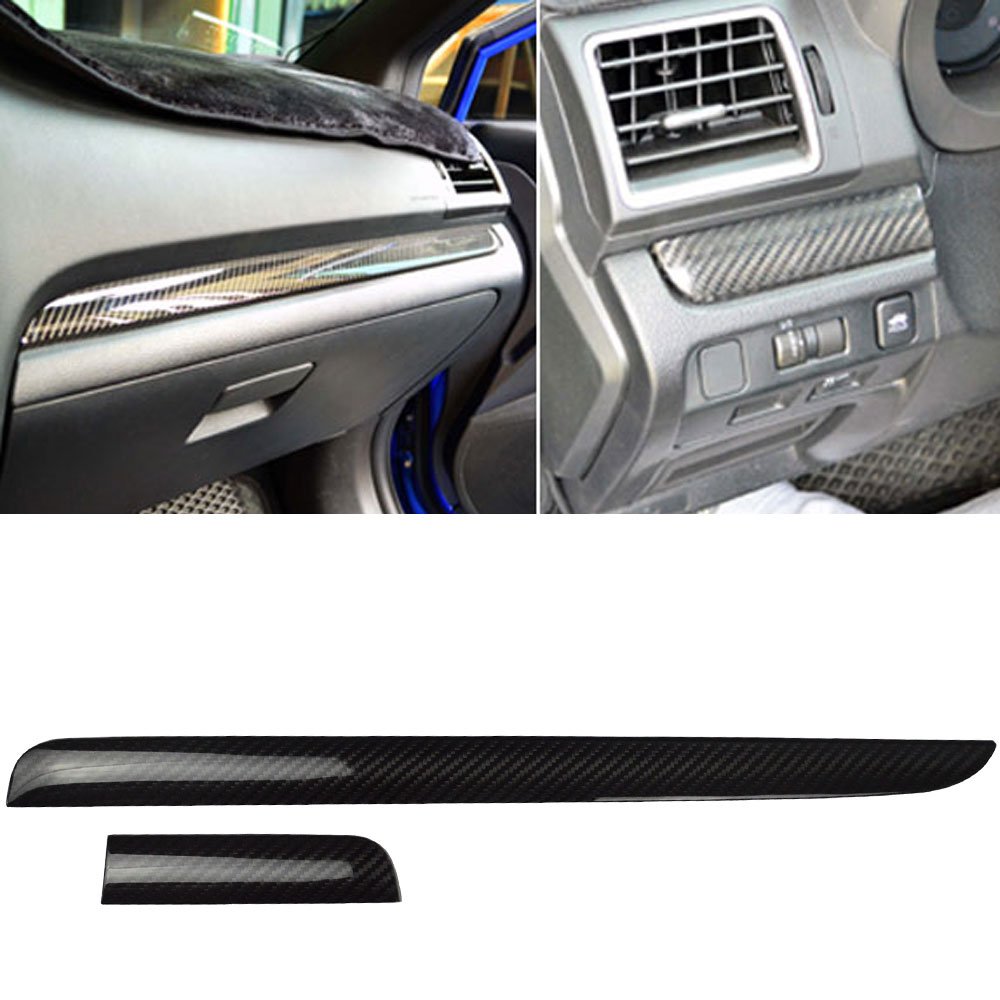 IKON MOTORSPORTS, Glove Box Cover Compatible With 2015-2021 Subaru WRX & STI, Matte Carbon Fiber Factory Style Front Glove Compartment Box Cover, 2016 2017