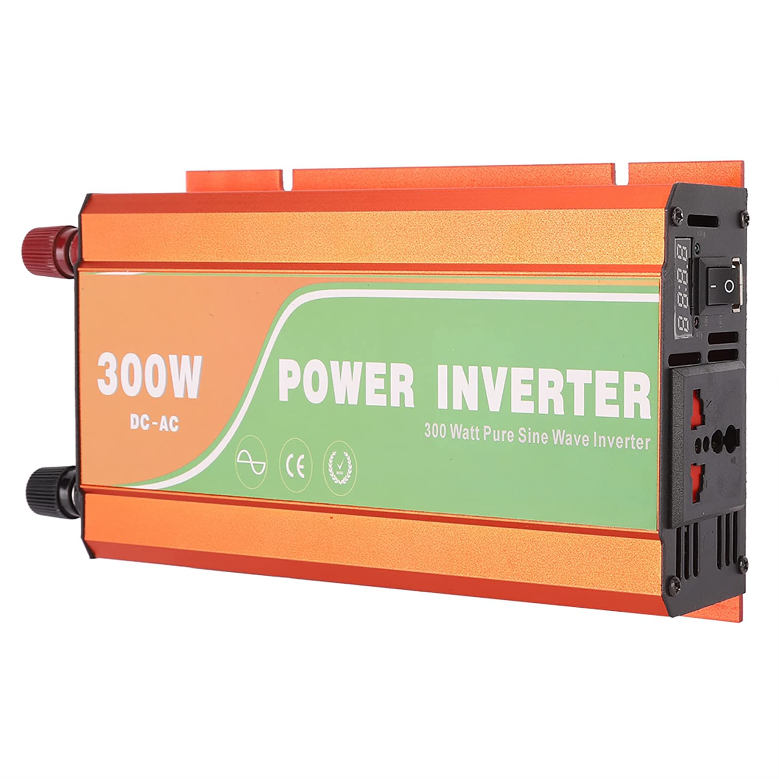Kompaktowy Samochodowy Falownik Solarny o Mocy 300 W. Czysta Fala Sinusoidalna do ładowania Małych urządzeń. Aluminium 220 V (24V)