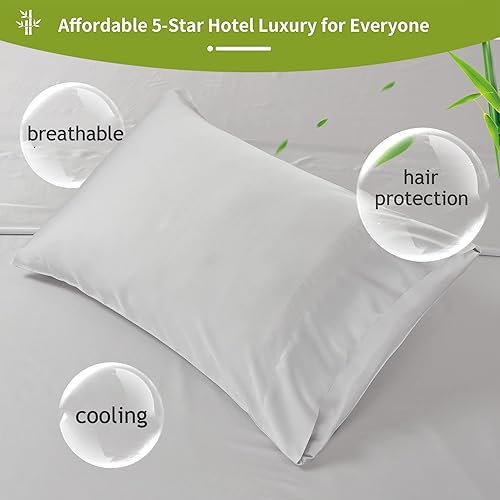 Miniatura 5 de ENDLESS WARMTH Juego de 2 fundas de almohada, paquete de 2 fundas de almohada refrescantes con cierre de sobre, fundas de almohada frescas y