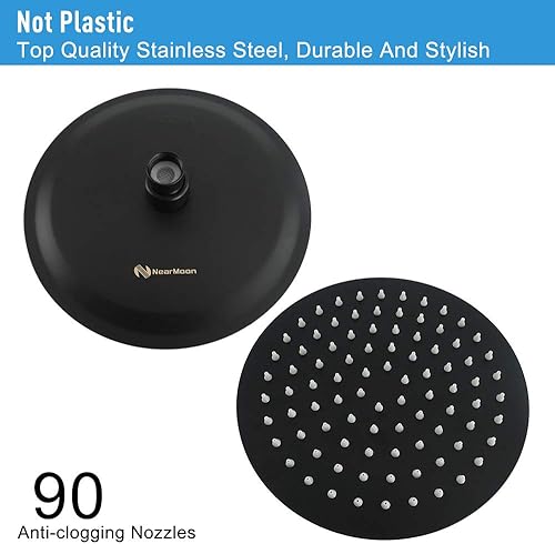 Miniatura 3 de NearMoon Cabezal de ducha de lluvia, diseño ultrafino, aumenta la presión, impresionante algo de experiencia, cabezal de ducha de acero inoxidable