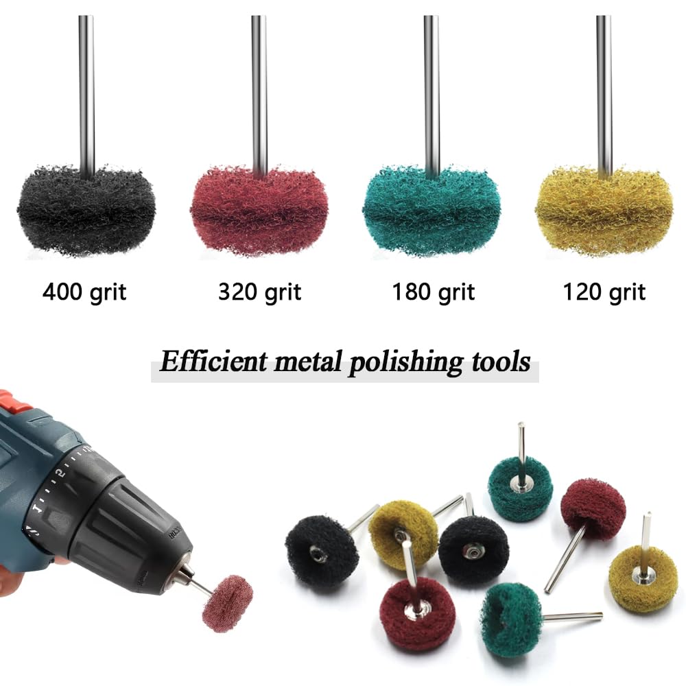 Dischi abrasivi colorati 25 mm grana 120/180/320/400 80 pezzi per utensili rotanti