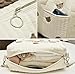 MAICOSY Baby Diaper Tote Bag with Bear Embroidery, Stroller Organizer Handbag, Cream Quilted Mommy Bag with Pouches