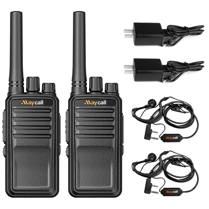Maycall MC-528 Professional Walkie Talkies 2 Pack with Earpiece 2 Way Radio Long Range Rechargeable...