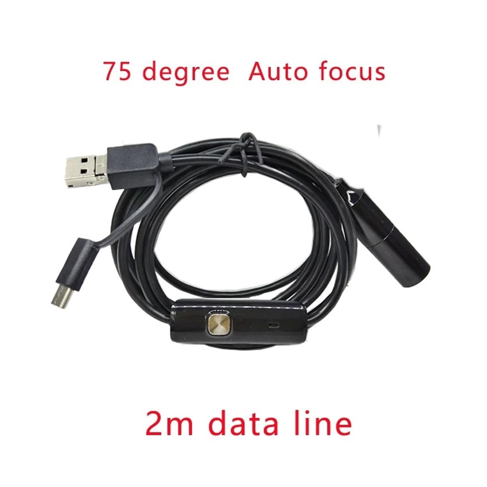Boroskop, Kamera endoskopowa do wykrywania rurociągów Detektor HD Bez napędu USB Autofokus 75 stopni(5m)